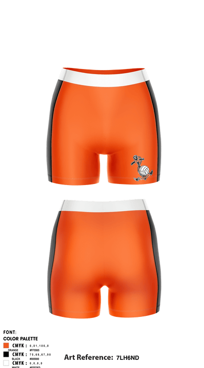Sarasota High Volleyball 12288479 Women's Compression Shorts - 1