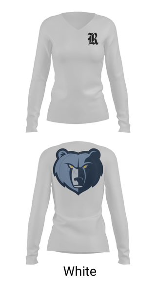 Women's Long Sleeve Vneck Shirt, Riverbank High School, Baseball, Teamtime, Team time, sublimation, custom sports apparel, team uniforms, spirit wear, spiritwear, sports uniforms, custom shirts, team store, custom team store, fundraiser sports, apparel fundraiser