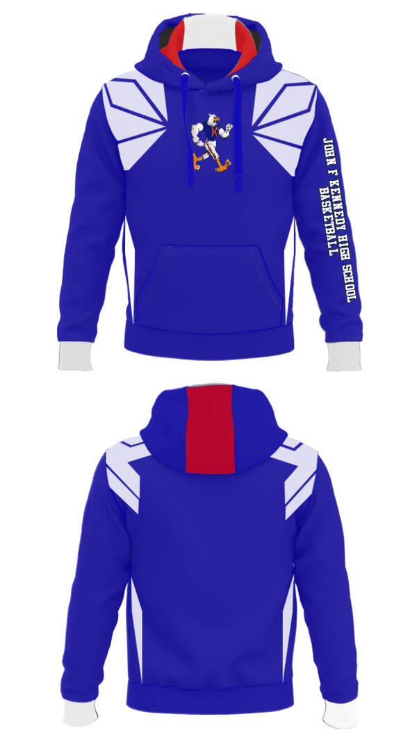 Hoodie, John F Kennedy High School Basketball, Men's Basketball, Teamtime, Team time, sublimation, custom sports apparel, team uniforms, spirit wear, spiritwear, sports uniforms, custom shirts, team store, custom team store, fundraiser sports, apparel fundraiser