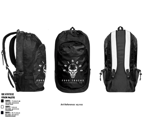 Gear Bag, Gringos Food Trucks, , Teamtime, Team time, sublimation, custom sports apparel, team uniforms, spirit wear, spiritwear, sports uniforms, custom shirts, team store, custom team store, fundraiser sports, apparel fundraiser