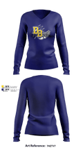 David Brearley High School Track 63405109 Women's Long Sleeve V-neck Shirt - 2