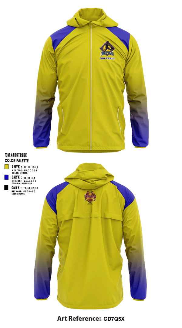 Windbreaker, Women's Fastpitch Softball Association, Softball, Teamtime, Team time, sublimation, custom sports apparel, team uniforms, spirit wear, spiritwear, sports uniforms, custom shirts, team store, custom team store, fundraiser sports, apparel fundraiser