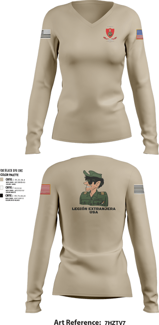 Women's Long Sleeve Vneck Shirt, , Army, Teamtime, Team time, sublimation, custom sports apparel, team uniforms, spirit wear, spiritwear, sports uniforms, custom shirts, team store, custom team store, fundraiser sports, apparel fundraiser