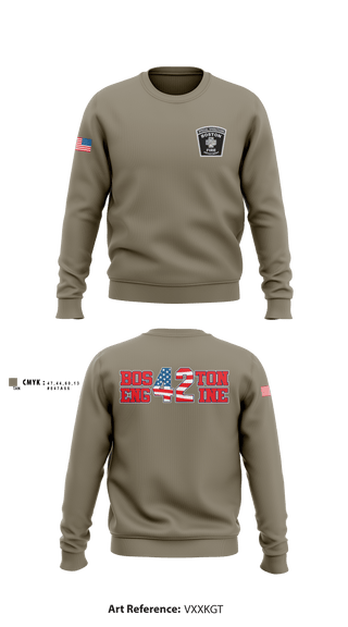 Crew Neck Sweatshirt, Boston Fire Department Engine-42, , Teamtime, Team time, sublimation, custom sports apparel, team uniforms, spirit wear, spiritwear, sports uniforms, custom shirts, team store, custom team store, fundraiser sports, apparel fundraiser