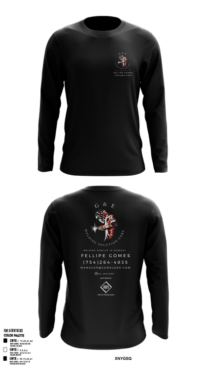 G&E Welding Solution Corp. 41102410 Long Sleeve Performance Shirt - 1