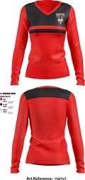 Othello High School Volleyball 2375763 Women's Long Sleeve V-neck Shirt - 1