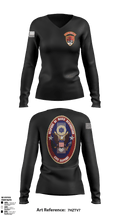 24th WMD-CST 54674045 Women's Long Sleeve V-neck Shirt - 1