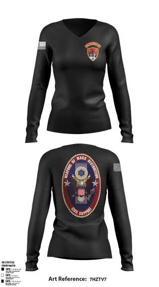 Women's Long Sleeve Vneck Shirt, , Army, Teamtime, Team time, sublimation, custom sports apparel, team uniforms, spirit wear, spiritwear, sports uniforms, custom shirts, team store, custom team store, fundraiser sports, apparel fundraiser