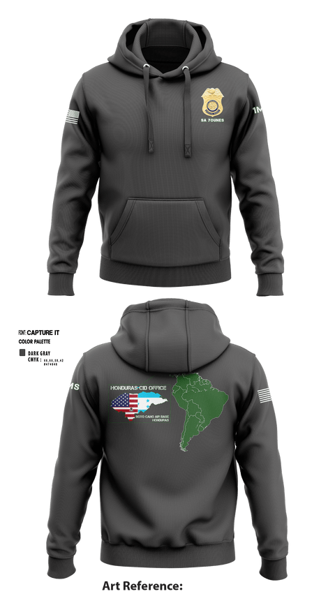 Hoodie, Honduras CID Office, Army, Teamtime, Team time, sublimation, custom sports apparel, team uniforms, spirit wear, spiritwear, sports uniforms, custom shirts, team store, custom team store, fundraiser sports, apparel fundraiser