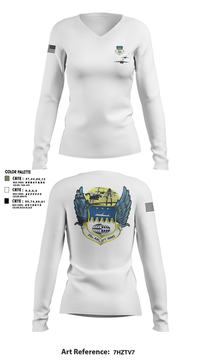 315th Airlift Wing/315th Maintenance Group 82634422 Women's Long Sleeve V-neck Shirt - 50 (1)