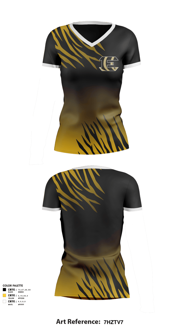 Women's Short Sleeve Vneck Shirt, Ethel High School, Spirit Store, Teamtime, Team time, sublimation, custom sports apparel, team uniforms, spirit wear, spiritwear, sports uniforms, custom shirts, team store, custom team store, fundraiser sports, apparel fundraiser