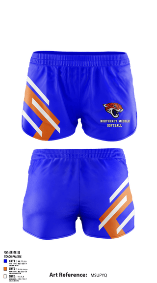 Women's Shorts, Northeast Middle School Softball, Softball, Teamtime, Team time, sublimation, custom sports apparel, team uniforms, spirit wear, spiritwear, sports uniforms, custom shirts, team store, custom team store, fundraiser sports, apparel fundraiser