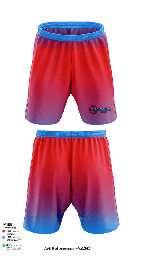 Athletic Shorts With Pockets, Elemental HVAC, , Teamtime, Team time, sublimation, custom sports apparel, team uniforms, spirit wear, spiritwear, sports uniforms, custom shirts, team store, custom team store, fundraiser sports, apparel fundraiser