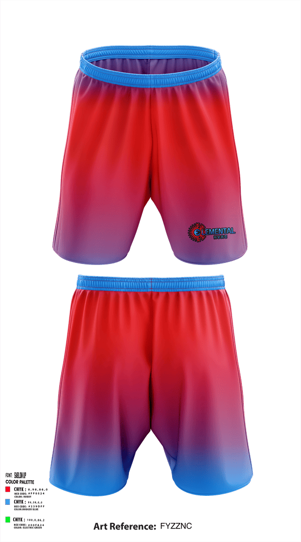 Athletic Shorts With Pockets, Elemental HVAC, , Teamtime, Team time, sublimation, custom sports apparel, team uniforms, spirit wear, spiritwear, sports uniforms, custom shirts, team store, custom team store, fundraiser sports, apparel fundraiser