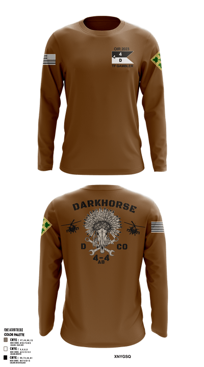 4-4 AB DARKHORSE 89728226 Long Sleeve Performance Shirt - 9
