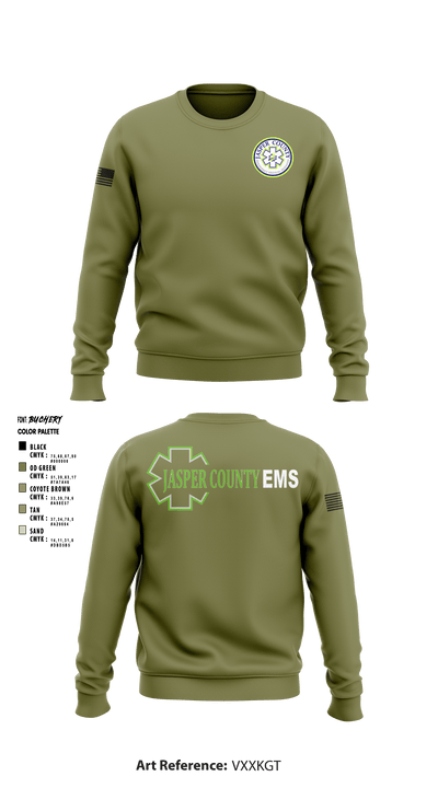 Jasper County EMS 69252235 Crew Neck Sweatshirt - 2