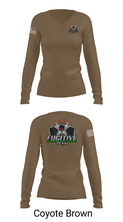 Fugitive apprehension street team 48139559 Women's Long Sleeve V-neck Shirt - 15
