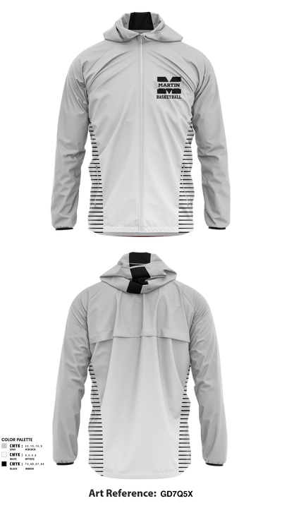 Martin County High School Women's Basketball 72378033 Windbreaker - 1