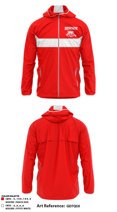 William Henry Harrison High School Cheer 60783078 Windbreaker - 1