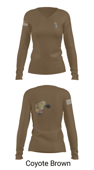 Women's Long Sleeve Vneck Shirt, , Army, Teamtime, Team time, sublimation, custom sports apparel, team uniforms, spirit wear, spiritwear, sports uniforms, custom shirts, team store, custom team store, fundraiser sports, apparel fundraiser