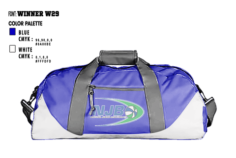 Duffle Bag, Huntington Beach NJB, Men's Basketball, Teamtime, Team time, sublimation, custom sports apparel, team uniforms, spirit wear, spiritwear, sports uniforms, custom shirts, team store, custom team store, fundraiser sports, apparel fundraiser