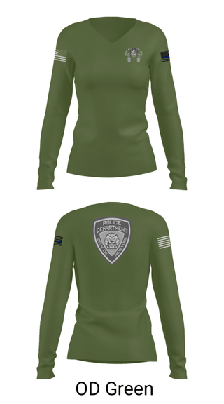 Women's Long Sleeve Vneck Shirt, , Police, Teamtime, Team time, sublimation, custom sports apparel, team uniforms, spirit wear, spiritwear, sports uniforms, custom shirts, team store, custom team store, fundraiser sports, apparel fundraiser