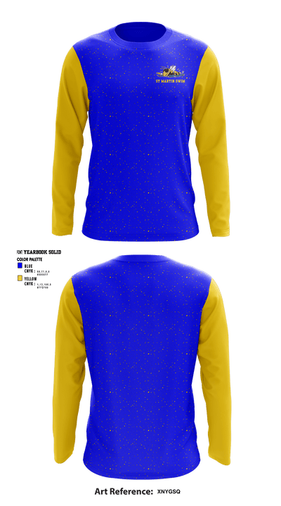 St Martin High School Swimming 70383314 Long Sleeve Performance Shirt - 1