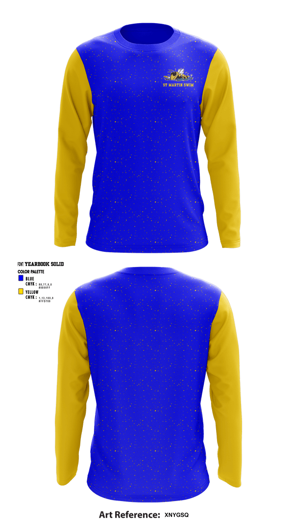 Long Sleeve Performance Shirt, St Martin High School Swimming, Swimming, Teamtime, Team time, sublimation, custom sports apparel, team uniforms, spirit wear, spiritwear, sports uniforms, custom shirts, team store, custom team store, fundraiser sports, apparel fundraiser
