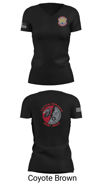 803rd AMXS 6035859 Women's Short Sleeve V-neck Shirt - 20