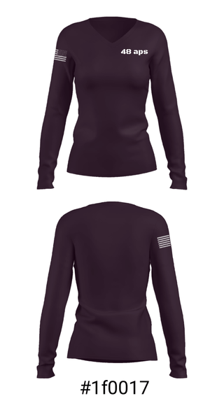 Women's Long Sleeve Vneck Shirt, , Air Force, Teamtime, Team time, sublimation, custom sports apparel, team uniforms, spirit wear, spiritwear, sports uniforms, custom shirts, team store, custom team store, fundraiser sports, apparel fundraiser