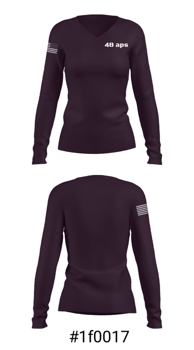 48 aps 32006617 Women's Long Sleeve V-neck Shirt - 37