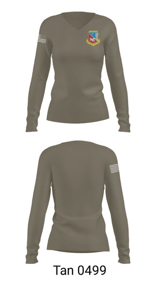 Women's Long Sleeve Vneck Shirt, , National Guard, Teamtime, Team time, sublimation, custom sports apparel, team uniforms, spirit wear, spiritwear, sports uniforms, custom shirts, team store, custom team store, fundraiser sports, apparel fundraiser