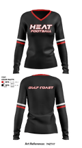 Gulf Coast Heat Flag Football 63004106 Women's Long Sleeve V-neck Shirt - 3