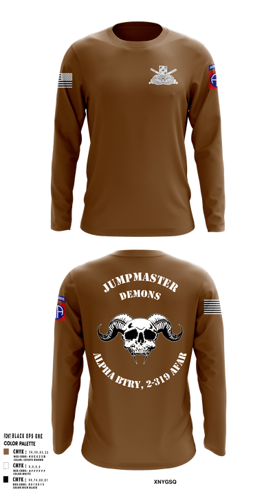 ALPHA BTRY, 2-319th AFAR 68475694 Long Sleeve Performance Shirt - 5