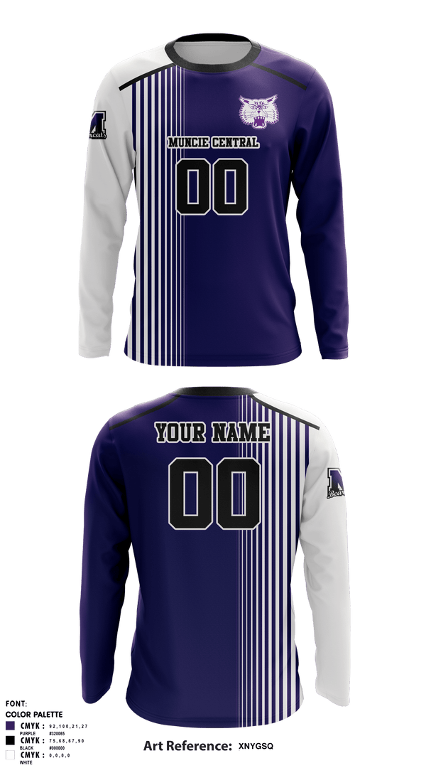 Long Sleeve Performance Shirt, Muncie Central High School Volleyball, Men's Volleyball, Teamtime, Team time, sublimation, custom sports apparel, team uniforms, spirit wear, spiritwear, sports uniforms, custom shirts, team store, custom team store, fundraiser sports, apparel fundraiser