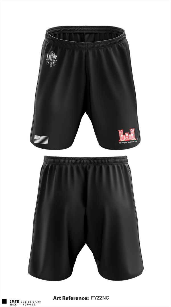 Athletic Shorts With Pockets, 741 Brigade Engineer BN, , Teamtime, Team time, sublimation, custom sports apparel, team uniforms, spirit wear, spiritwear, sports uniforms, custom shirts, team store, custom team store, fundraiser sports, apparel fundraiser