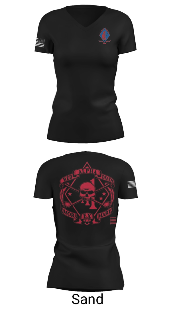 Women's Short Sleeve Vneck Shirt, , Marines, Teamtime, Team time, sublimation, custom sports apparel, team uniforms, spirit wear, spiritwear, sports uniforms, custom shirts, team store, custom team store, fundraiser sports, apparel fundraiser