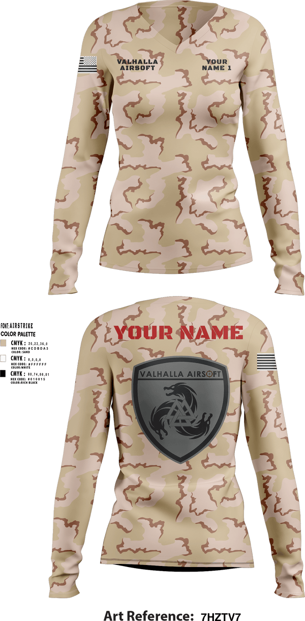 Women's Long Sleeve Vneck Shirt, , Army, Teamtime, Team time, sublimation, custom sports apparel, team uniforms, spirit wear, spiritwear, sports uniforms, custom shirts, team store, custom team store, fundraiser sports, apparel fundraiser