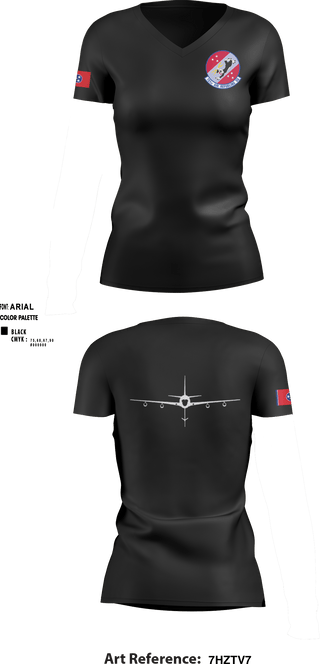 Women's Short Sleeve Vneck Shirt, 151st Air Refueling Squadron, Air Force, Teamtime, Team time, sublimation, custom sports apparel, team uniforms, spirit wear, spiritwear, sports uniforms, custom shirts, team store, custom team store, fundraiser sports, apparel fundraiser