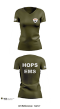 HOPS EMS 88989109 Women's Short Sleeve V-neck Shirt - 2
