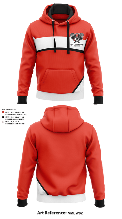 Wellesley High School Girls Tennis 70058026 Hoodie - 1