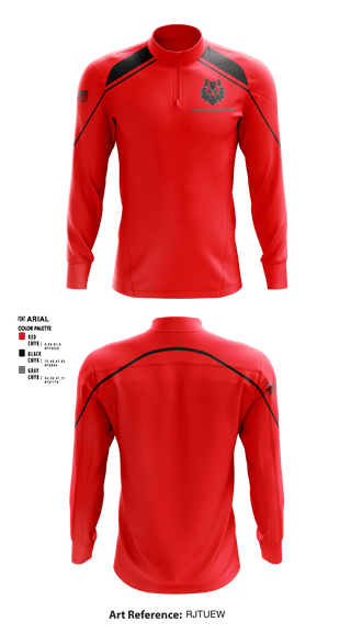 Quarter Zip Jacket, Ragnarok Ordnance Works, , Teamtime, Team time, sublimation, custom sports apparel, team uniforms, spirit wear, spiritwear, sports uniforms, custom shirts, team store, custom team store, fundraiser sports, apparel fundraiser