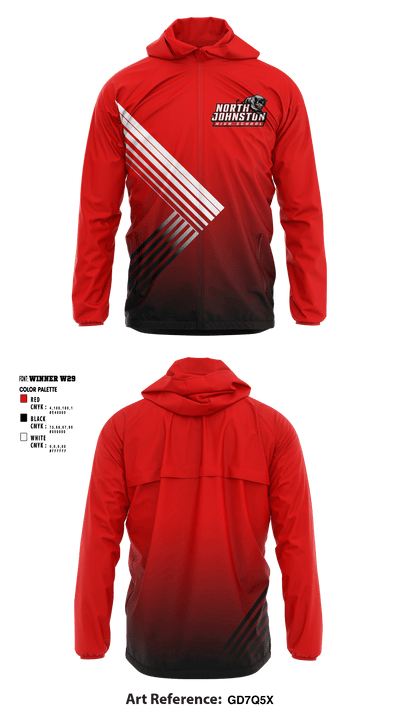 North Johnston High School Soccer 66285783 Windbreaker - 1