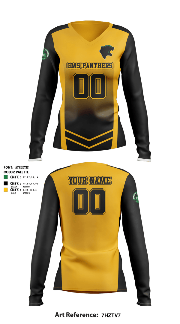 Women's Long Sleeve Vneck Shirt, CMS Basketball, Men's Basketball, Teamtime, Team time, sublimation, custom sports apparel, team uniforms, spirit wear, spiritwear, sports uniforms, custom shirts, team store, custom team store, fundraiser sports, apparel fundraiser