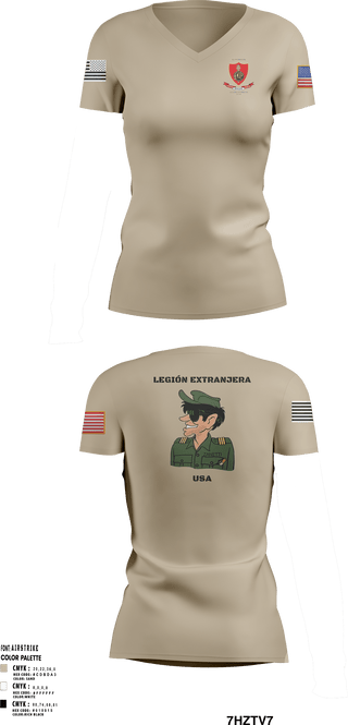 Women's Short Sleeve Vneck Shirt, , Army, Teamtime, Team time, sublimation, custom sports apparel, team uniforms, spirit wear, spiritwear, sports uniforms, custom shirts, team store, custom team store, fundraiser sports, apparel fundraiser