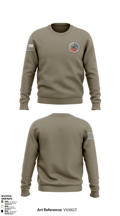 635th AAA AW Battalion HQ Battery 3041583 Crew Neck Sweatshirt - 1