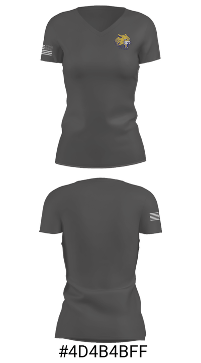 Saint Paul High School Cheer 94035357 Women's Short Sleeve V-neck Shirt - 24