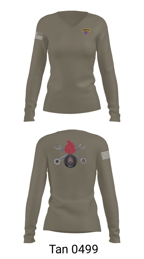 Women's Long Sleeve Vneck Shirt, , National Guard, Teamtime, Team time, sublimation, custom sports apparel, team uniforms, spirit wear, spiritwear, sports uniforms, custom shirts, team store, custom team store, fundraiser sports, apparel fundraiser