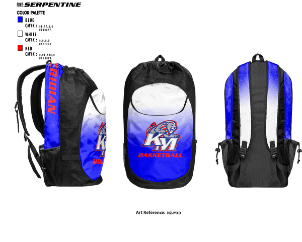 Gear Bag, Kent-Meridian High School Basketball, Men's Basketball, Teamtime, Team time, sublimation, custom sports apparel, team uniforms, spirit wear, spiritwear, sports uniforms, custom shirts, team store, custom team store, fundraiser sports, apparel fundraiser