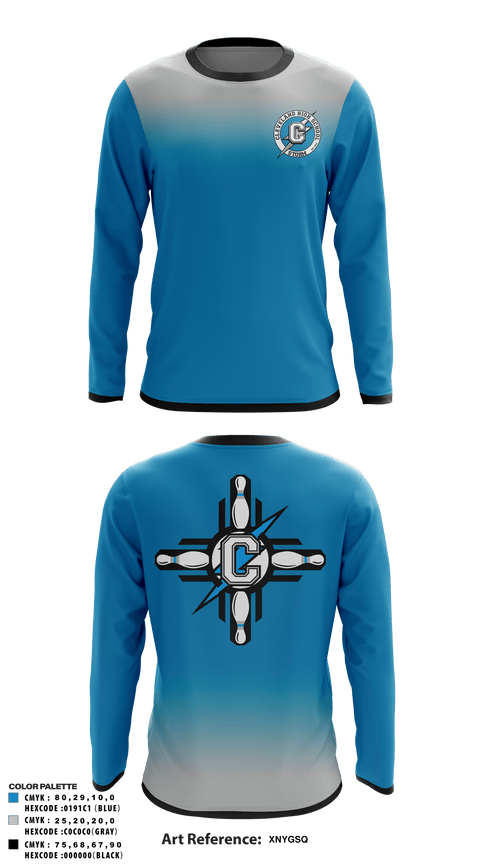 Long Sleeve Performance Shirt, Cleveland Storm, Bowling, Teamtime, Team time, sublimation, custom sports apparel, team uniforms, spirit wear, spiritwear, sports uniforms, custom shirts, team store, custom team store, fundraiser sports, apparel fundraiser